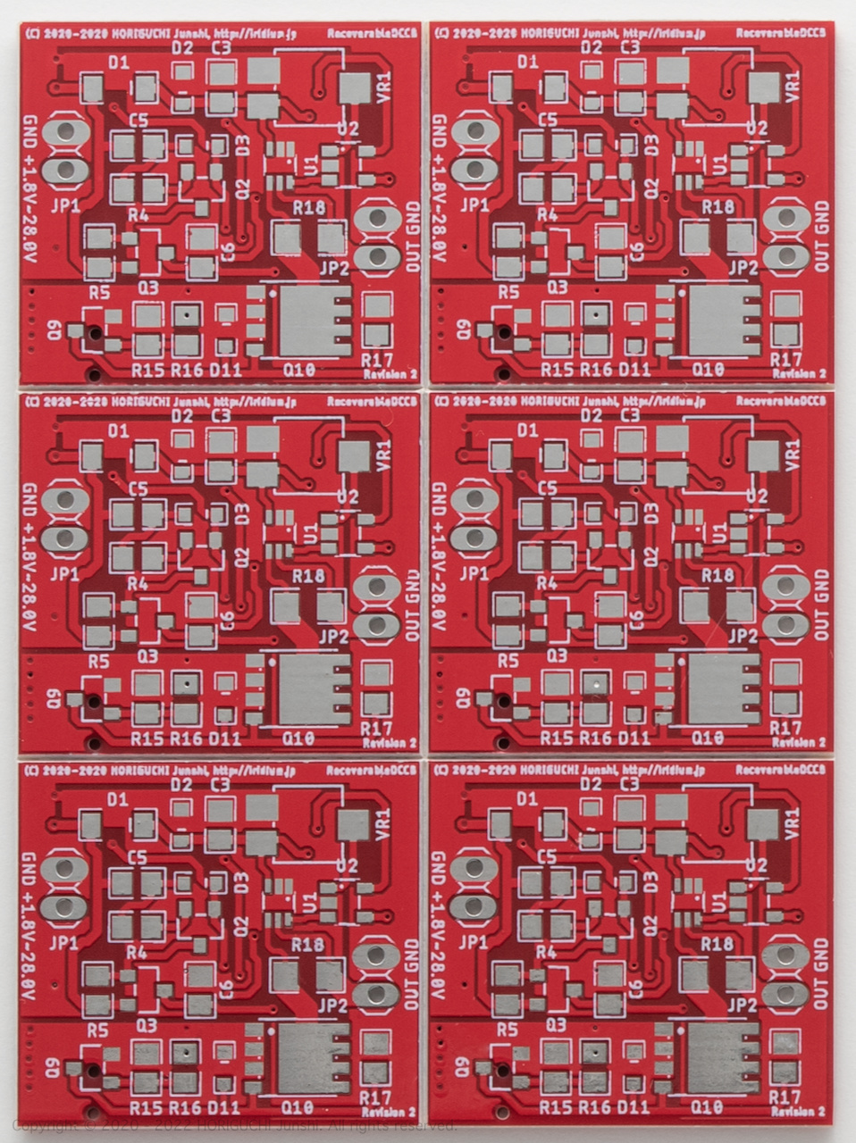 PCB - top (6 panelized)